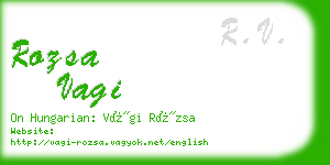 rozsa vagi business card